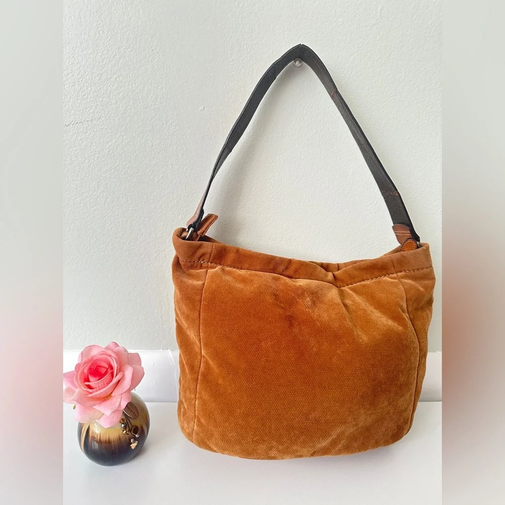 UNC Carolina Tar Heels corduroy purse with leather strap by Fossil